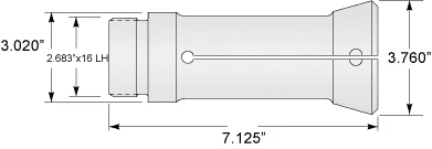 2 Gridley Collet 30.5MM Round Serrated (1.200)